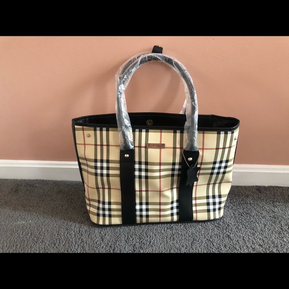 VINTAGE Burberry London Tote Bag - Picture 2 of 8